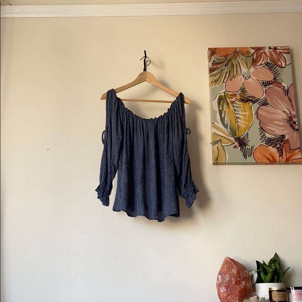 Blue striped blouse